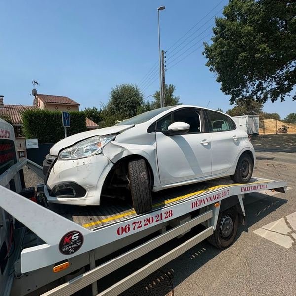 Enlèvement d'un véhicule accidenté